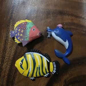 Vintage Plastic Dolphin Magnet  Fish Magnet Cancun Fish Magnet Fridge Magnets -3